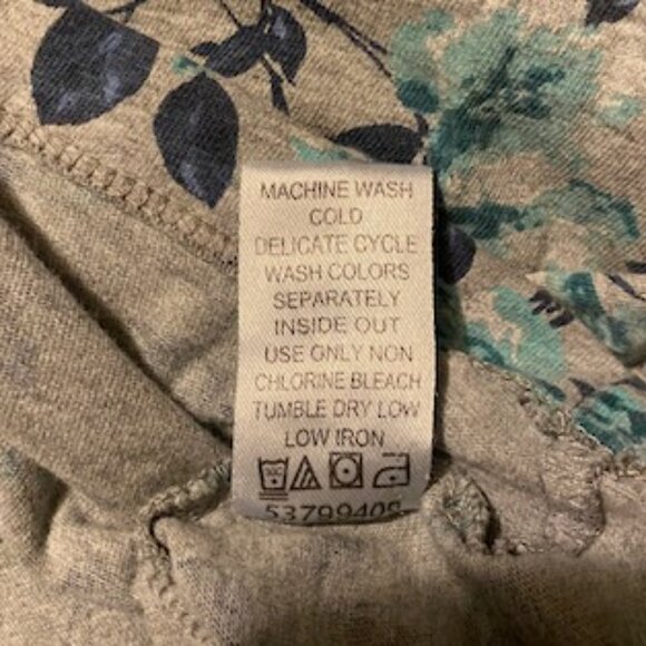 Plus size 3X teal Woman Within V-neck, elbow length shirt - Picture 4 of 4